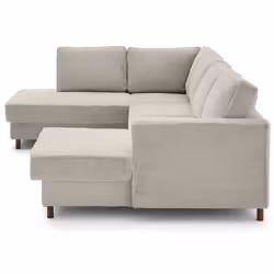 Lisa Design Jake Canapé d'angle 7 siège(s) Gris clair