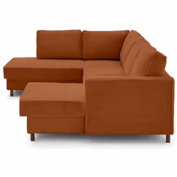 Lisa Design Jake Canapé d'angle 7 siège(s) Couleur rouille