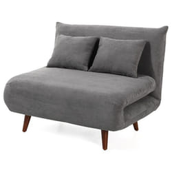 Lumi - Banquette convertible clic-clac 1 place en velours côtelé
