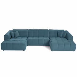 Best Mobilier 3023BG canapé Bleu - Vue supplémentaire 3