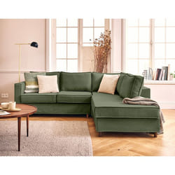 Jake - canapé déhoussable d'angle droit 5 places en tissu