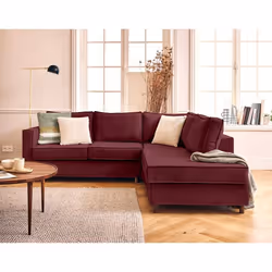 Jake - canapé déhoussable d'angle droit 5 places en tissu