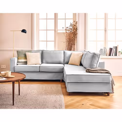 Jake - canapé déhoussable d'angle droit 5 places en tissu
