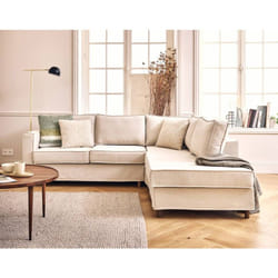 Jake - canapé déhoussable d'angle droit 5 places en tissu