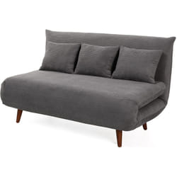 Lumi - banquette convertible clic-clac 2 places en velours côtelé