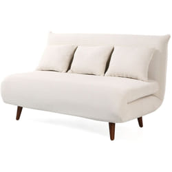 Lumi - banquette convertible clic-clac 2 places en velours côtelé