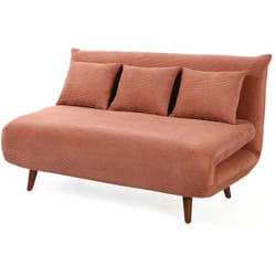 Lumi - banquette convertible clic-clac 2 places en velours côtelé