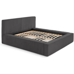 Topaze - lit coffre - 140x190 cm - sommier inclus - velours côtelé