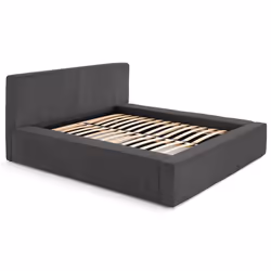 Topaze - lit coffre - 160x200 cm - sommier inclus - velours côtelé