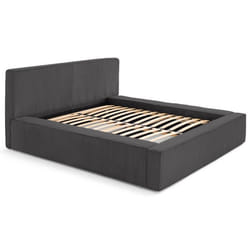 Topaze - lit coffre - 160x200 cm - sommier inclus - velours côtelé