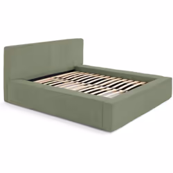 Topaze - lit coffre - 140x190 cm - sommier inclus - velours côtelé