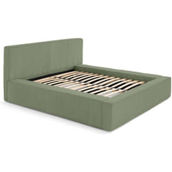 Topaze - lit coffre - 140x190 cm - sommier inclus - velours côtelé