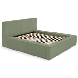 Topaze - lit coffre - 160x200 cm - sommier inclus - velours côtelé
