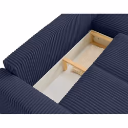 Lisa Design Livy Canapé d'angle 4 siège(s) Bleu
