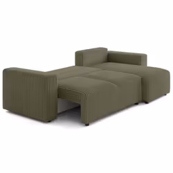 Lisa Design Livy Canapé d'angle 4 siège(s) Olive