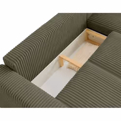Lisa Design Livy Canapé d'angle 4 siège(s) Olive
