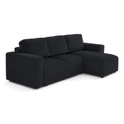 Lisa Design Livy Canapé d'angle 4 siège(s) Noir