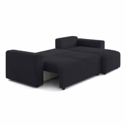 Lisa Design Livy Canapé d'angle 4 siège(s) Noir