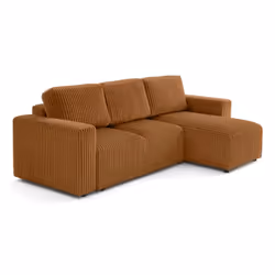 Lisa Design Livy, Canapé d'angle, Salon, Couleur rouille, 4 siège(s), Finition texturée, Moderne