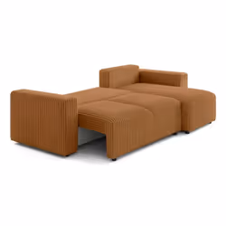 Lisa Design Livy Canapé d'angle 4 siège(s) Couleur rouille