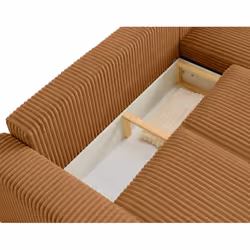 Lisa Design Livy Canapé d'angle 4 siège(s) Couleur rouille