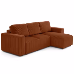 Lisa Design Livy, Canapé d'angle, Salon, Terre cuite, 4 siège(s), Finition texturée, Moderne