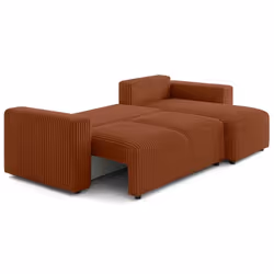 Lisa Design Livy Canapé d'angle 4 siège(s) Terre cuite