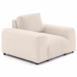 Garance - fauteuil en velours côtelé grosses côtes
