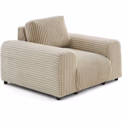 Garance - fauteuil en velours côtelé grosses côtes