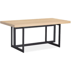 Linnea - table à manger - bois et noir - 6 personnes