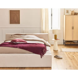 Stella - lit coffre - 140x190 cm - sommier inclus - en velours côtelé