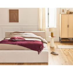 Stella - lit coffre - 160x200 cm - sommier inclus - en velours côtelé