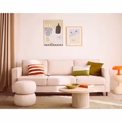 Jake - canapé droit 3 places convertible en tissu velours relief