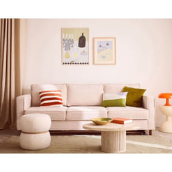Jake - canapé droit 3 places convertible en tissu velours relief