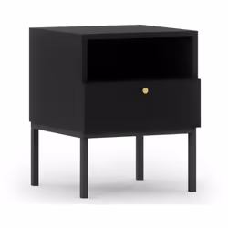 Felicia - table de chevet - noir - 40 cm