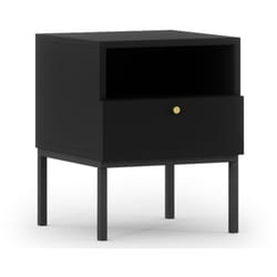 Felicia - table de chevet - noir - 40 cm