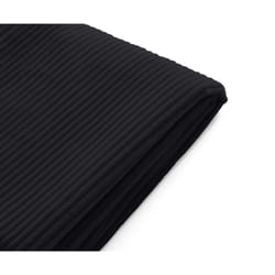 Lisa Design - Housses en velours côtelé pour canapé calgary d'angle 3 places + 1 pouf - noir