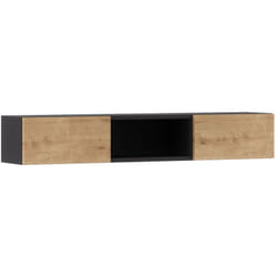 Felicia - étagère suspendue - 120 cm - bois / noir