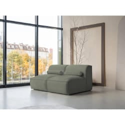 Felix - canapé modulable 2 places en tissu texturé