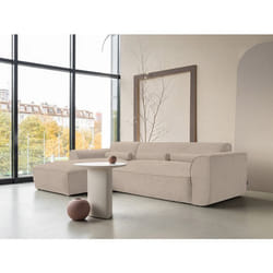 Felix - canapé modulable dangle gauche 4 places en tissu texturé - Taupe