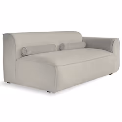 Felix - module dassise droit en tissu texturé - Gris clair