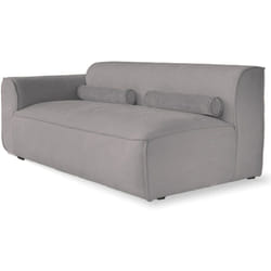 Felix - module d'assise gauche en tissu texturé - gris foncé