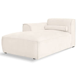 Felix - module dassise méridienne gauche en tissu texturé - Beige
