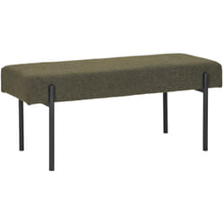 Romeo - banc - tissu bouclette - 100 cm - vert kaki
