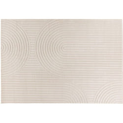 Lisa Design - Rio - tapis rectangulaire motif abstrait - intérieur et extérieur - blanc
