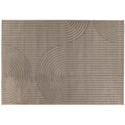 Lisa Design - Rio - tapis rectangulaire motif abstrait - intérieur et extérieur - taupe