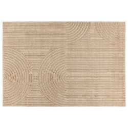 Rio - tapis rectangulaire motif abstrait - intérieur et extérieur - beige