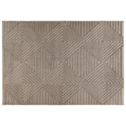 Rio - tapis rectangulaire motif géométrique - intérieur et extérieur - taupe
