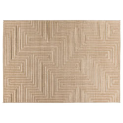 Rio - tapis rectangulaire motif graphique - intérieur et extérieur - beige