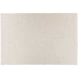 Lisa Design - Telio - tapis rectangulaire motif abstrait - beige
